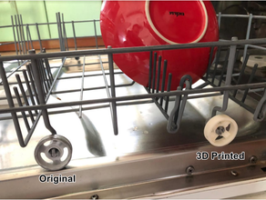 lava louças cesta rolo roda 3d print model - Mito3D