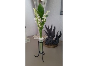 lily valley muguet support bouquet 3d print model - Mito3D