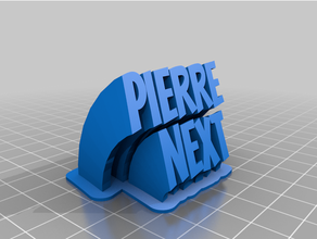 customized sweeping 2-line plate text pierre 3d print model - Mito3D