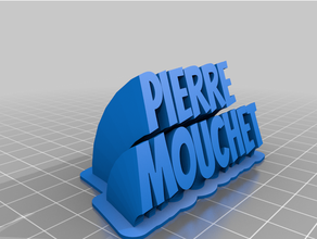 customized sweeping 2-line plate text pimo 3d print model - Mito3D
