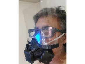 vb3d sottogola protezione oculare sistema filtrato triplicare 3d print model - Mito3D