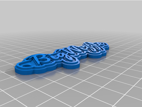 bmy özelleştirilmiş satırlı etiket anahtarlık 3d print model - Mito3D