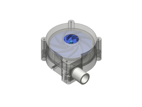 papr centrifugal pump utilizing common 2205 bldc motor air blower covid-19 3d print model - Mito3D