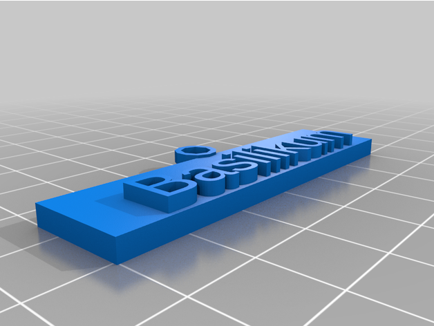 basilikum schild personalizado 3D print model - Mito3D