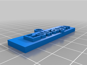 estragón schild personalizado 3d print model - Mito3D