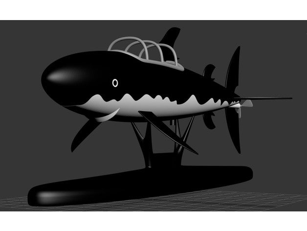 Tintin requin marin herg 3D print model - Mito3D