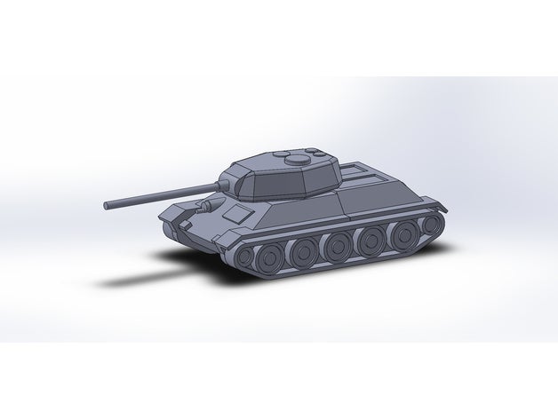 t34 85 tanque 3D print model - Mito3D