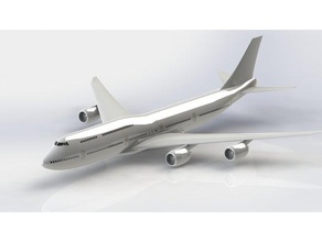 Boeing 747 8i uçak 3d print model - Mito3D