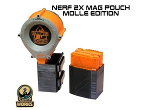 nerf 1x 2x mag pouch molle edition magazine 3d print model - Mito3D