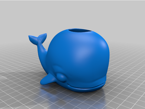 whale pot succulents succulent 3d print model - Mito3D