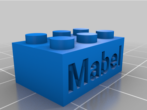 Lego tuğla Mabel özelleştirilmiş 3d print model - Mito3D