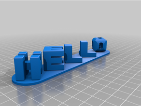 chelloustomized triplicare lettera blocchi ambigramma personalizzato 3d print model - Mito3D