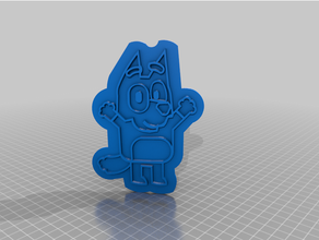 bingo biscotto francobollo taglierina sorella blu cartone animato carattere play doh 3d print model - Mito3D