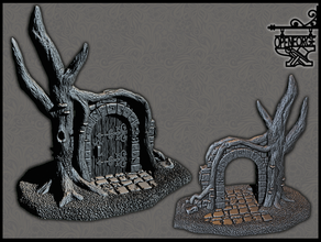 openforge - door 28mm dnd dungeons dragons miniature pathfinder tabletop 3d print model - Mito3D