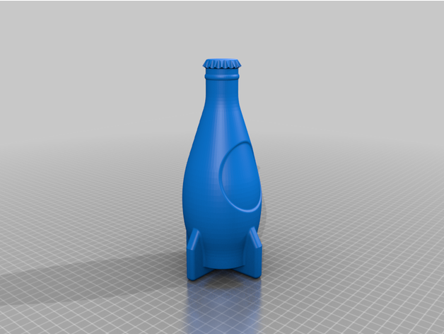 nuka cola bottle fallout 4 quantum rocket 3D print model - Mito3D