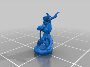 Dragonborn savaşçı Zindanlar ejderhalar fantezi minyatür masaüstü oyun 3d print model - Mito3D