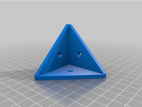 customized paramggetric corner bracket countersunk holes 3d print model - Mito3D