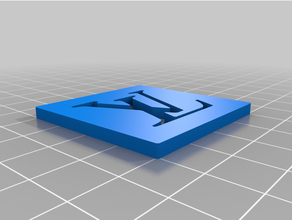 louis vuitton pattern estêncil 3d print model - Mito3D