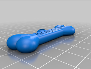 angepasst Hund Knochen Etikett generatorstella 3d print model - Mito3D