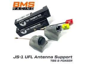 bms racing js-1 drone ufl antenna support files bmsweb foxeer teamblacksheep 3d print model - Mito3D