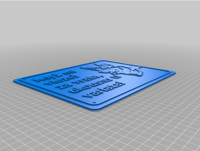 dog warning sign czech 3d print model - Mito3D