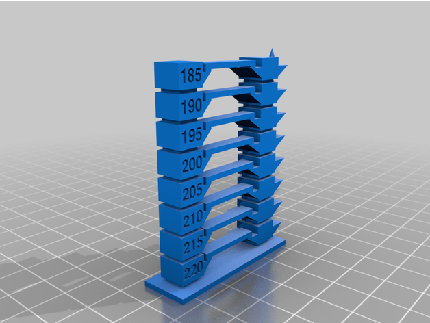temp tower 220 - 185 customized calibration 3D print model - Mito3D