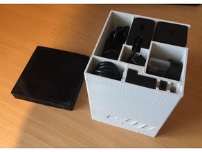 dji mavic 2 charger box 12v adapter bank car case hub mains power pro usb zoom 3d print model - Mito3D