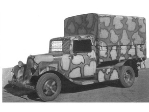 Citroën type 23 plateau 1937 1936 1938 1939 1940 30s 40s français armée camion allemand Allemagne choisir jeu guerre ww2 3d print model - Mito3D