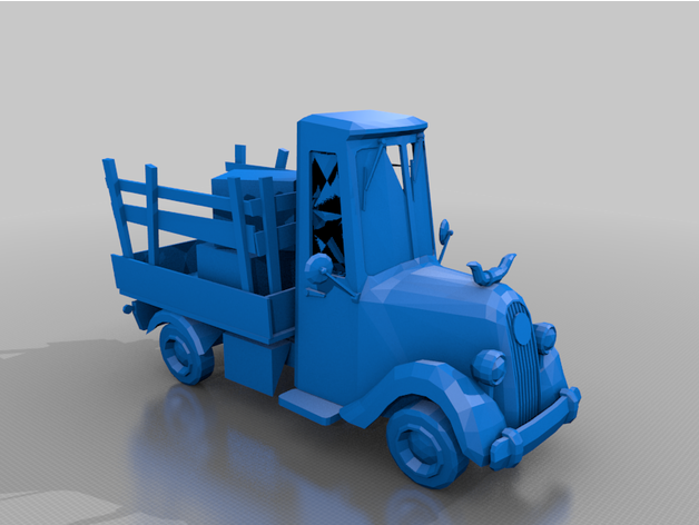 pickup - cartoon prop truck 3D print model - Mito3D