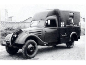 peugeot dk5 ambulancia prototipo 1940 1938 1939 1941 30s 40s francés Ejército coche vehiculo camión alemán juego guerra ww2 3d print model - Mito3D