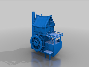 água roda padaria terreno 3d print model - Mito3D