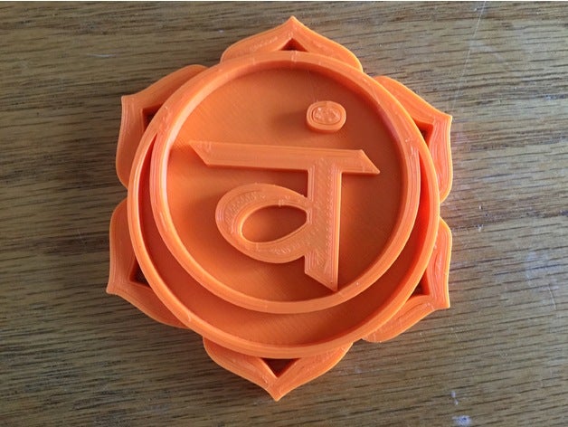 sacro chakra svadhishthana simbolos 3D print model - Mito3D