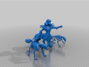centog warlock - dnd character centaur dog poodle 3d print model - Mito3D