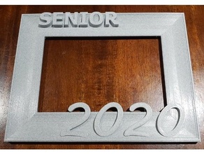 picture frame senior 2020 4x6 picture size picture frame senior 3d print model - Mito3D