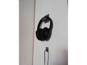 casque musique titulaire soutien petit l'audio écouteurs cintre crochet supporter 3d print model - Mito3D