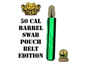 paintball 50 cal barrel swab belt case pouch holder 50cal magfed 3d print model - Mito3D