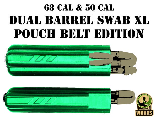 paintball barrel swab xl belt case pouch holder 68 cal 50 exalt 3D print model - Mito3D