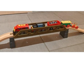 brio modular bridge compatible ikea lillabo train track wood 3d print model - Mito3D