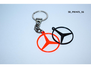 mercedes key ring 3d print model - Mito3D