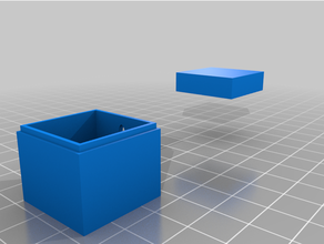 small cuted box central hole 3d print model - Mito3D