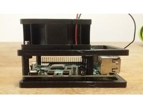 raspberry pi 4 bumper fan case 3d print model - Mito3D
