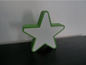 Star geformt Lampe 3d print model - Mito3D