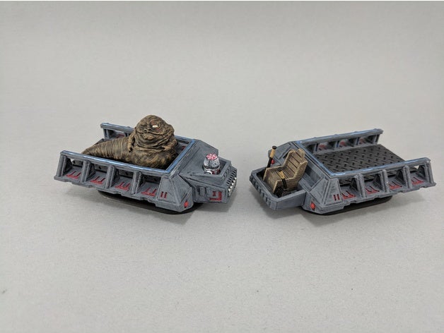 sci fi schweben Schlepper 28mm Brettspiel Droide Reich Spiel Gaming jabba Hutt Landspeeder Legion Miniatur r5d4 Rebellen streuen Terrain Wissenschaft Fiktion scifi Sternsucher Krieg Sterne 3D print model - Mito3D