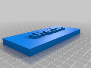 grathermy özelleştirilmiş işaret arka plaka 3d print model - Mito3D