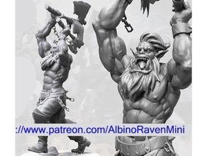 orc berserk fantasy fantsy miniature scalemodel sildier warhammer 3d print model - Mito3D