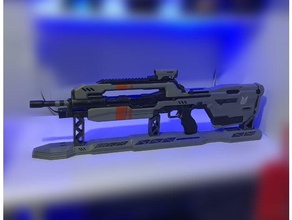 halo 4 battle rifle stand 3d print model - Mito3D