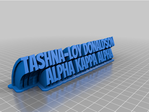 customized sweetldping 2-line plate text 3d print model - Mito3D