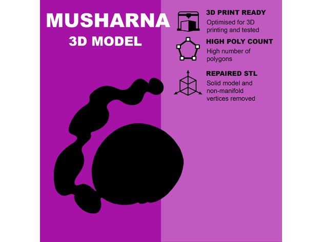 musharna - pokemon munna shield sword 3D print model - Mito3D