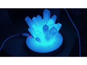 table déco lampe Roche cristal arduino abat jour LED RVB 3d print model - Mito3D