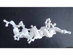 alfa hélice hemoglobina dibujos animados cadenas laterales visible 3d print model - Mito3D